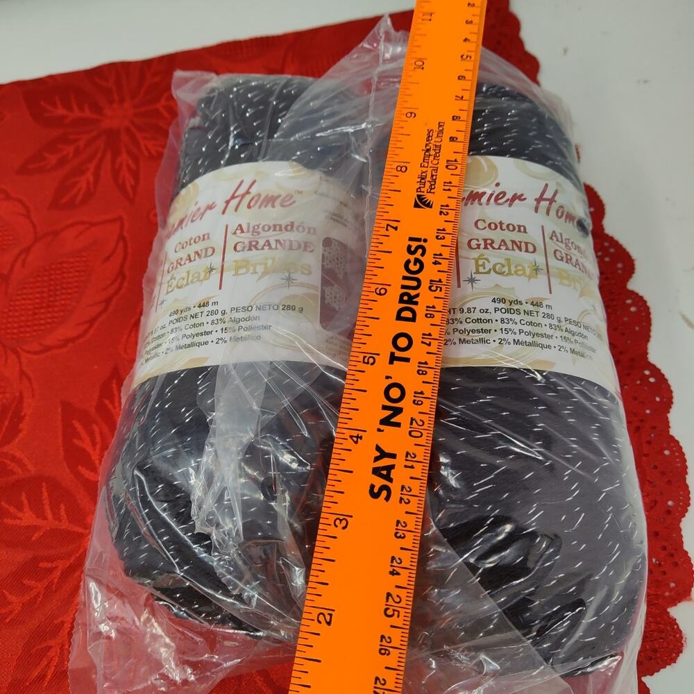 2X Premier Home Cotton "Big" Glitz - Color: Black Silver - New - Picture 6 of 6